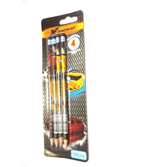 Lapis Preto Fantasia Racing - Tilibra  - Blister com 04 unidades